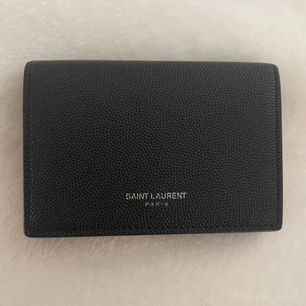 YSL Yves Saint Laurent black card holder.